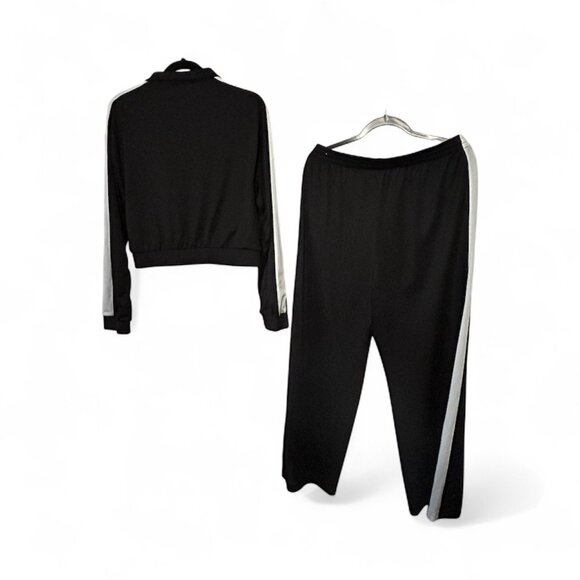 Pink-Victoria's Secret Women 2-Piece Track Set (Black & White - Size XL) - Picture 3 of 7